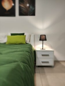 Camera da letto dell’appartamento Le Popolari a Bitonto